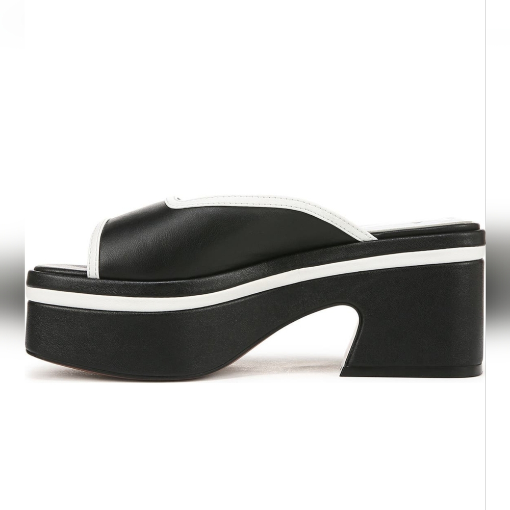 Sarto Franco Sarto Leather Platform Sile On Comfy Sandals - Picture 8 of 14